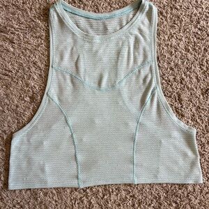Lululemon Mint Textured High Neck Cropped Athletic Tank